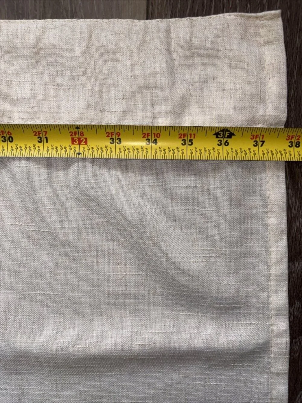 6 Curtain Panels-Unbranded Eco Friendly Crème & Brown Tweed 84” x 38” w/hardware